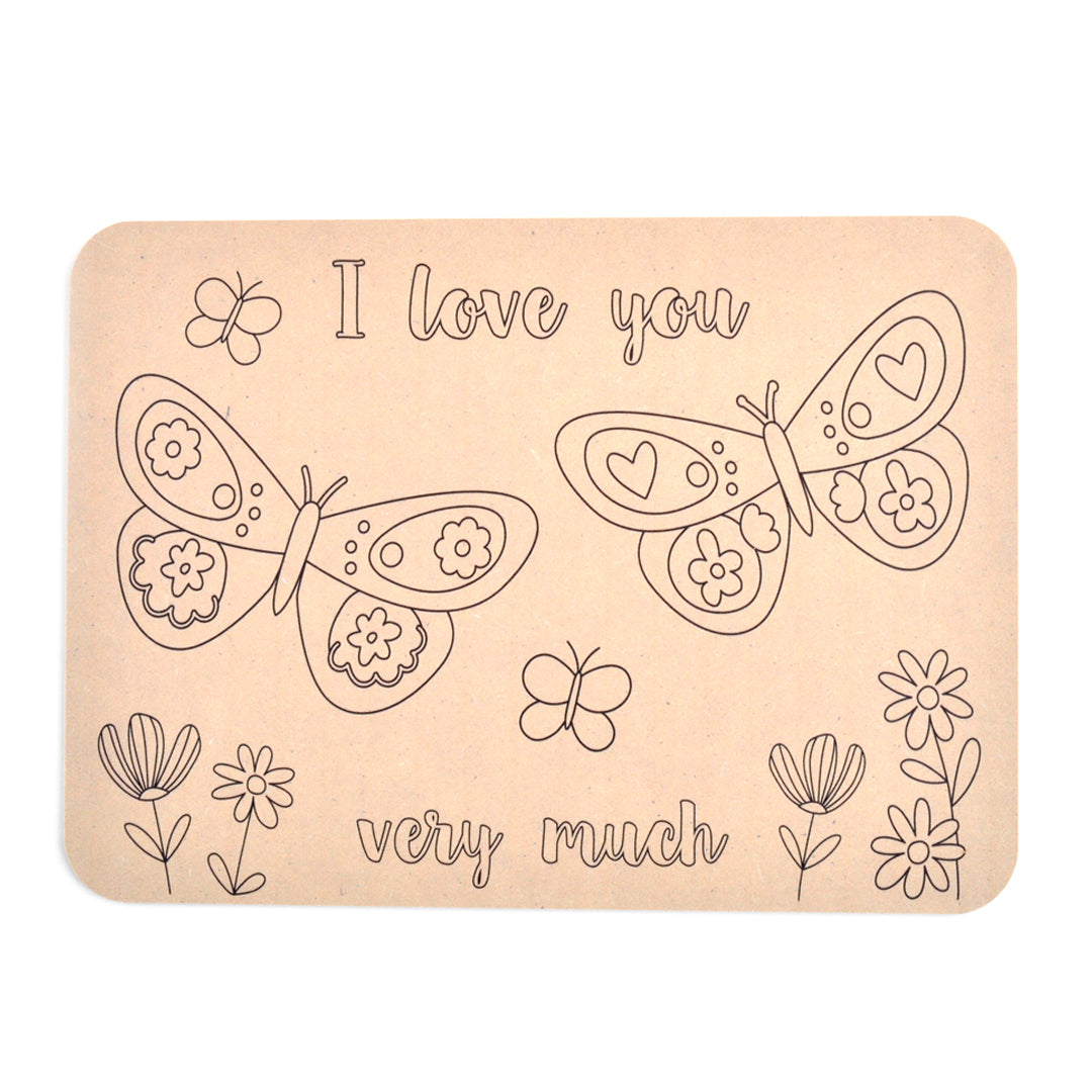 Colour Your Own Placemat - Butterfly Love